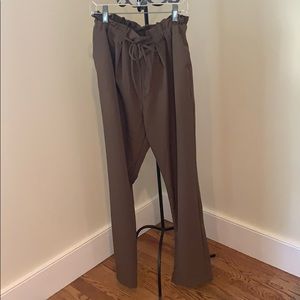 Brown high waisted pants